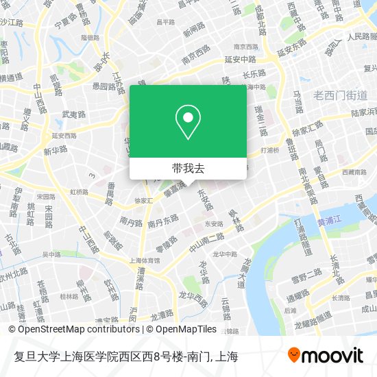 复旦大学上海医学院西区西8号楼-南门地图
