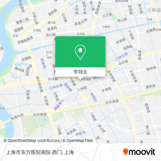 上海市东方医院南院-西门地图
