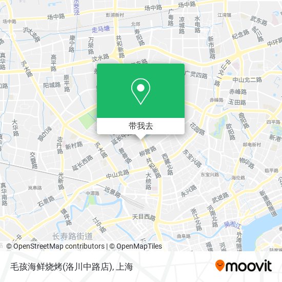 毛孩海鲜烧烤(洛川中路店)地图