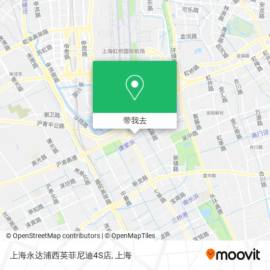 上海永达浦西英菲尼迪4S店地图