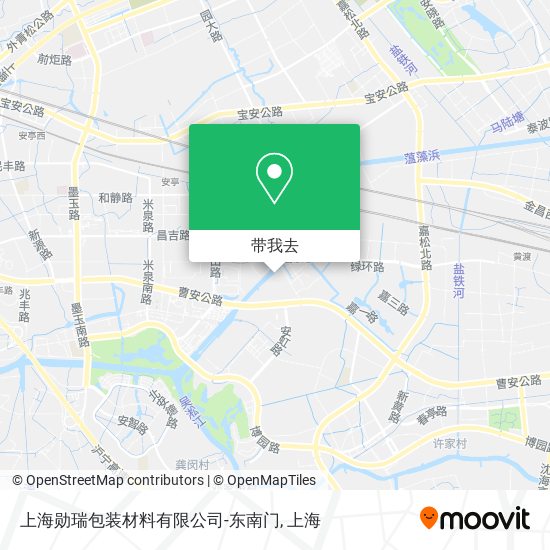 上海勋瑞包装材料有限公司-东南门地图