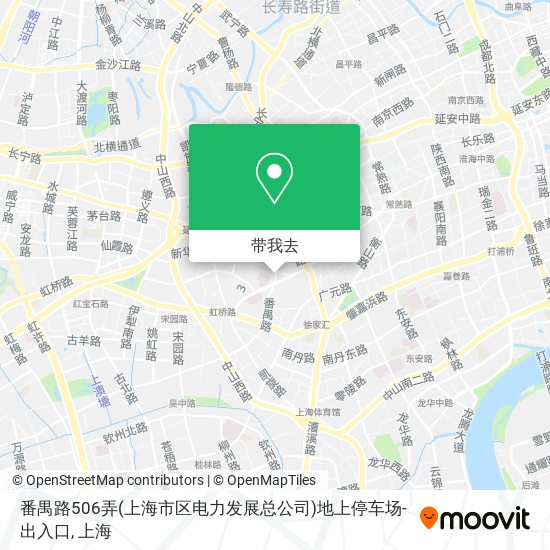 番禺路506弄(上海市区电力发展总公司)地上停车场-出入口地图