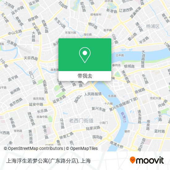 上海浮生若梦公寓(广东路分店)地图