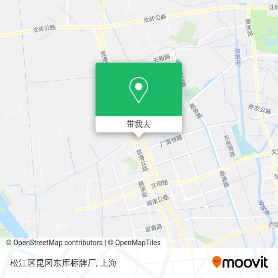 松江区昆冈东库标牌厂地图