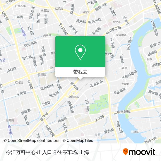 徐汇万科中心-出入口通往停车场地图