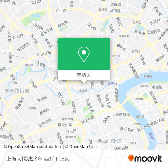 上海大悦城北座-西1门地图