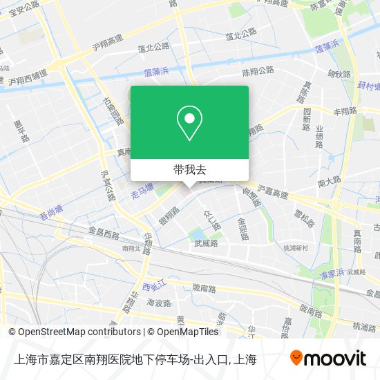 上海市嘉定区南翔医院地下停车场-出入口地图