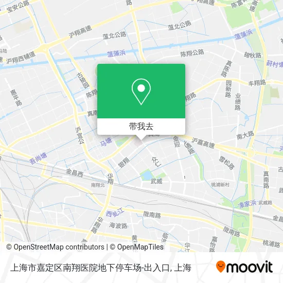 上海市嘉定区南翔医院地下停车场-出入口地图
