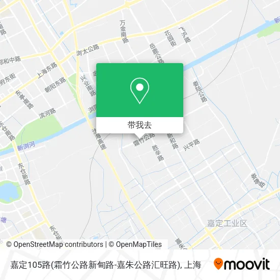嘉定105路(霜竹公路新甸路-嘉朱公路汇旺路)地图