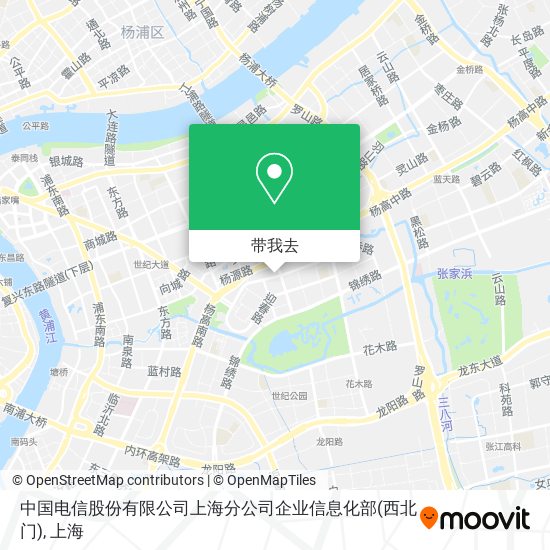中国电信股份有限公司上海分公司企业信息化部(西北门)地图