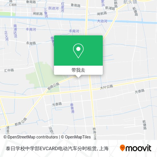 泰日学校中学部EVCARD电动汽车分时租赁地图