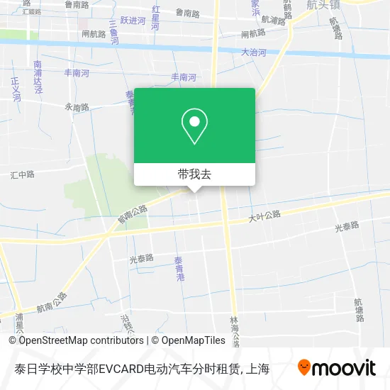 泰日学校中学部EVCARD电动汽车分时租赁地图