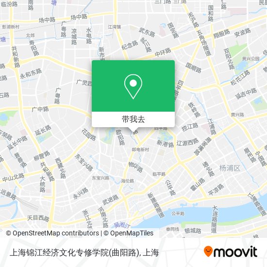 上海锦江经济文化专修学院(曲阳路)地图