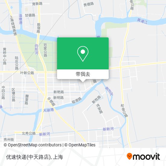 优速快递(中天路店)地图