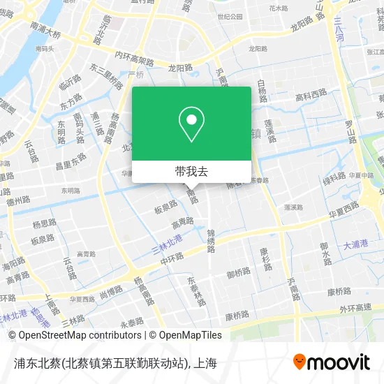 浦东北蔡(北蔡镇第五联勤联动站)地图