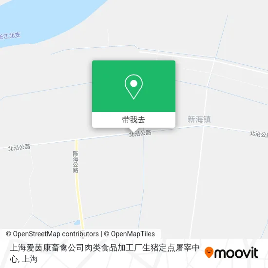 上海爱茵康畜禽公司肉类食品加工厂生猪定点屠宰中心地图