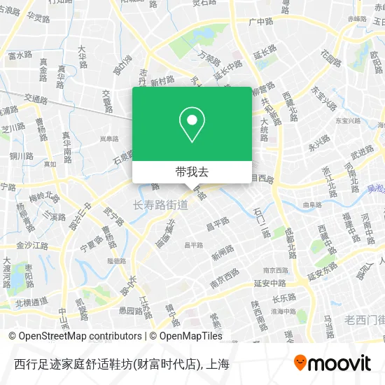 西行足迹家庭舒适鞋坊(财富时代店)地图