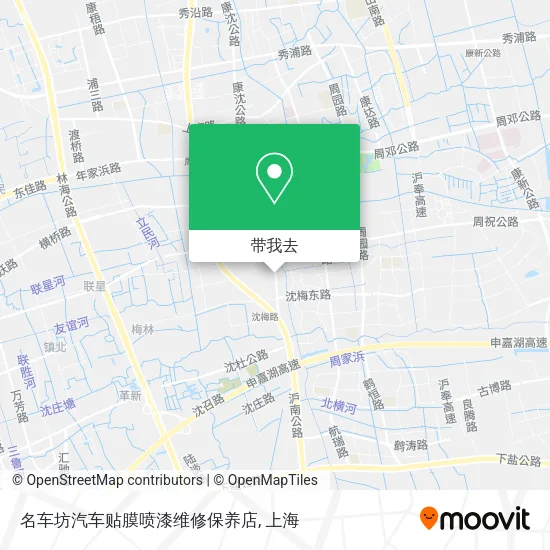 名车坊汽车贴膜喷漆维修保养店地图