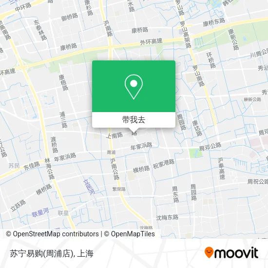 苏宁易购(周浦店)地图