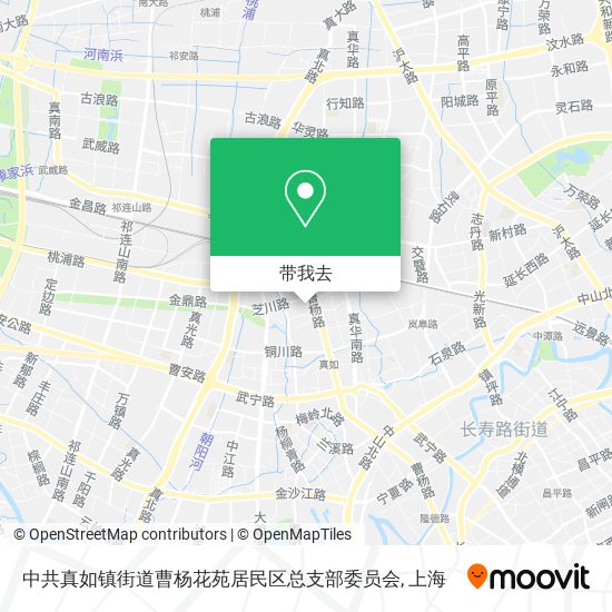 中共真如镇街道曹杨花苑居民区总支部委员会地图