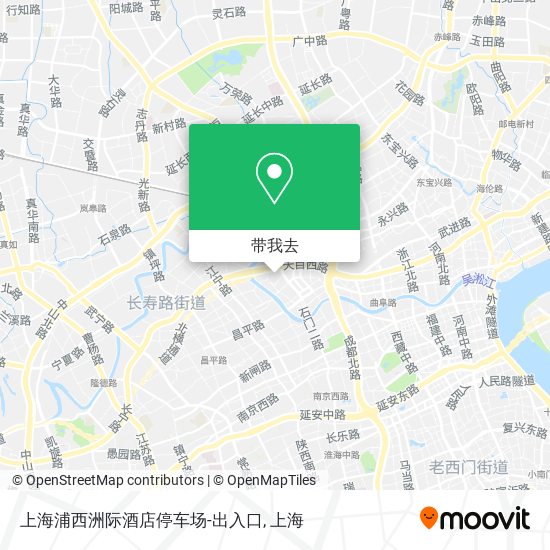 上海浦西洲际酒店停车场-出入口地图