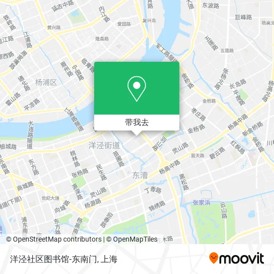 洋泾社区图书馆-东南门地图
