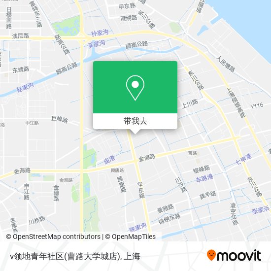 v领地青年社区(曹路大学城店)地图