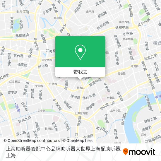 上海助听器验配中心品牌助听器大世界上海配助听器地图