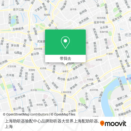 上海助听器验配中心品牌助听器大世界上海配助听器地图