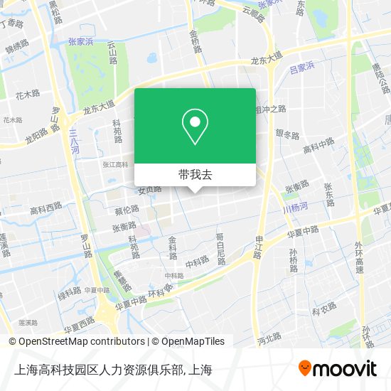 上海高科技园区人力资源俱乐部地图