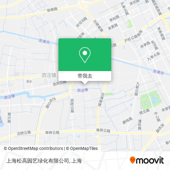 上海松高园艺绿化有限公司地图
