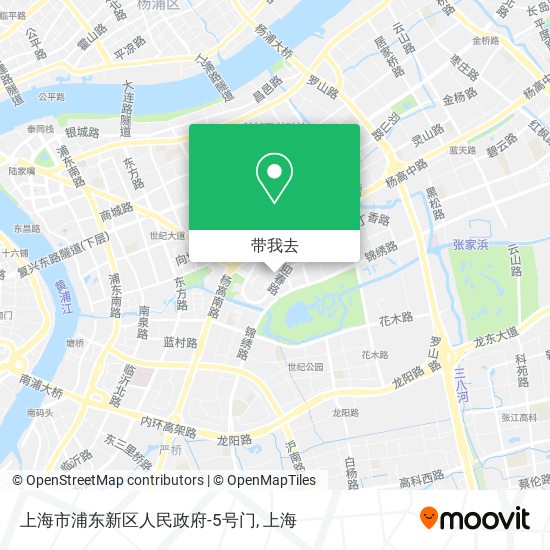 上海市浦东新区人民政府-5号门地图