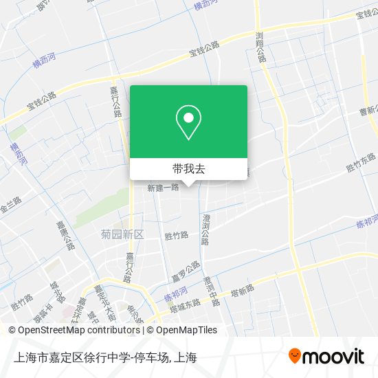 上海市嘉定区徐行中学-停车场地图