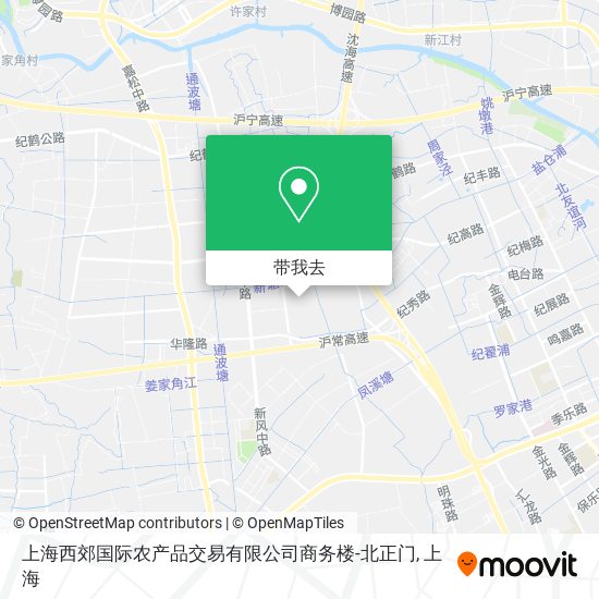 上海西郊国际农产品交易有限公司商务楼-北正门地图