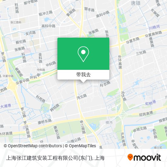 上海张江建筑安装工程有限公司(东门)地图