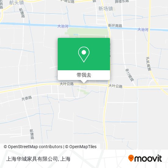 上海华城家具有限公司地图