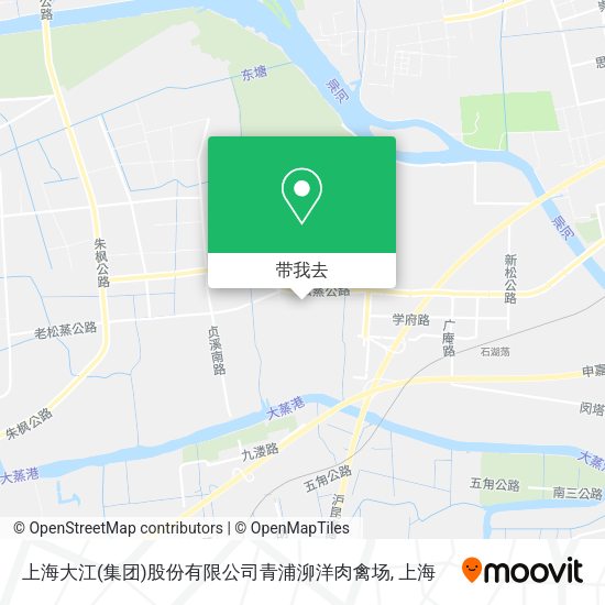 上海大江(集团)股份有限公司青浦泖洋肉禽场地图