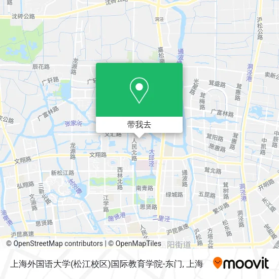 上海外国语大学(松江校区)国际教育学院-东门地图