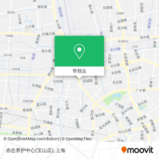 赤忠养护中心(宝山店)地图