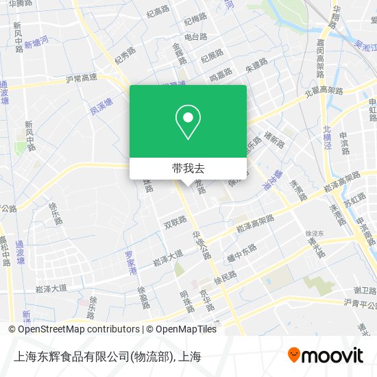 上海东辉食品有限公司(物流部)地图