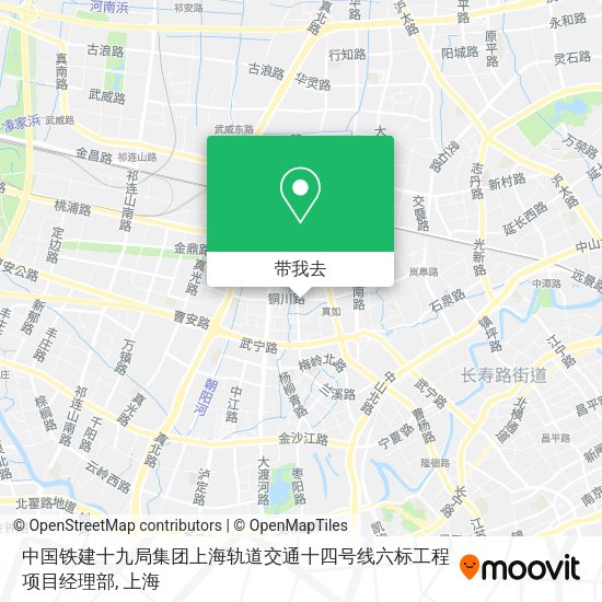 中国铁建十九局集团上海轨道交通十四号线六标工程项目经理部地图