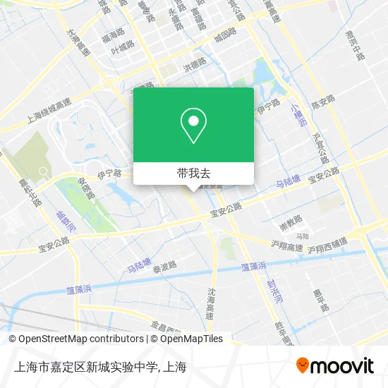 上海市嘉定区新城实验中学地图