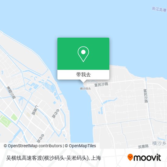 吴横线高速客渡(横沙码头-吴淞码头)地图