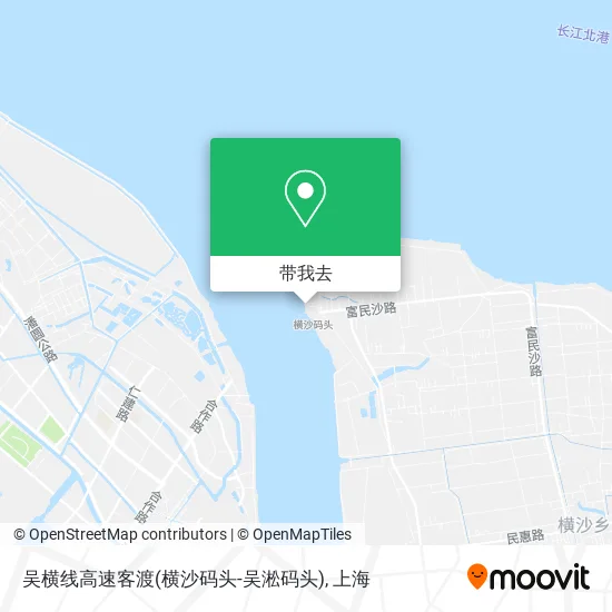 吴横线高速客渡(横沙码头-吴淞码头)地图