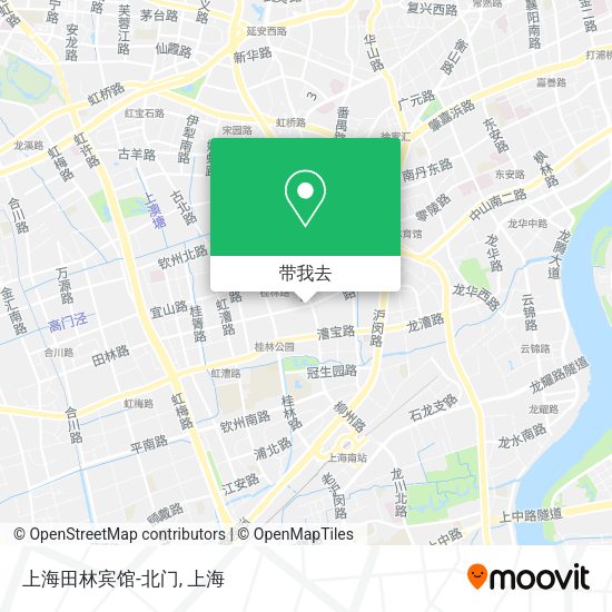 上海田林宾馆-北门地图
