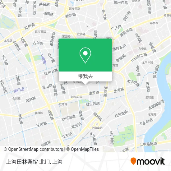 上海田林宾馆-北门地图