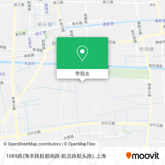 1089路(海丰路航都南路-航吉路航头路)地图