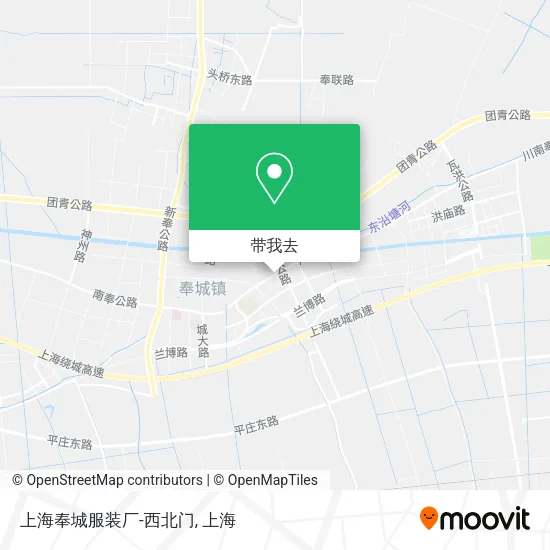 上海奉城服装厂-西北门地图
