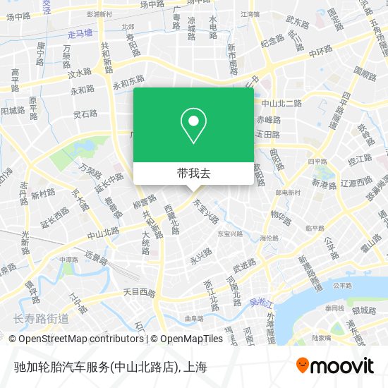 驰加轮胎汽车服务(中山北路店)地图