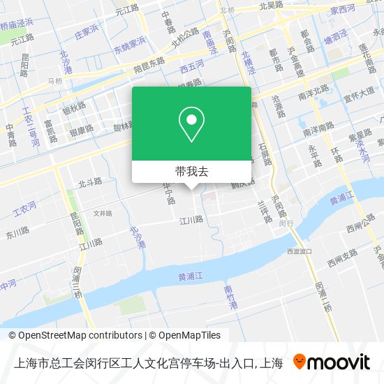 上海市总工会闵行区工人文化宫停车场-出入口地图